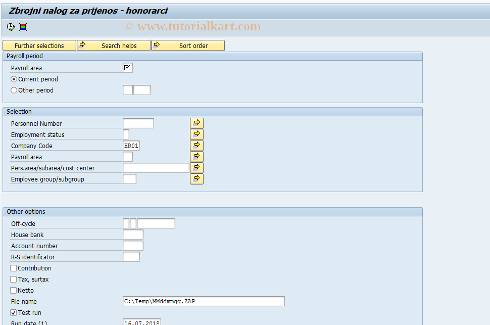 SAP TCode PC00_M58_CFINH - Employee annual analytic card
