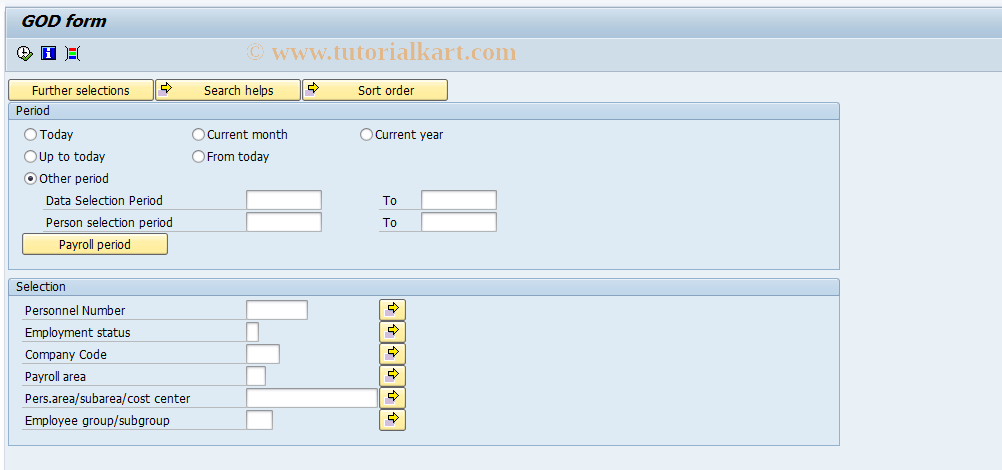 SAP TCode PC00_M58_CGOD0 - GOD obrazac