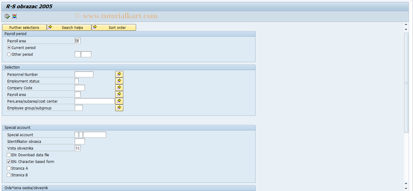 SAP TCode PC00_M58_COBRS - R-Sm Form