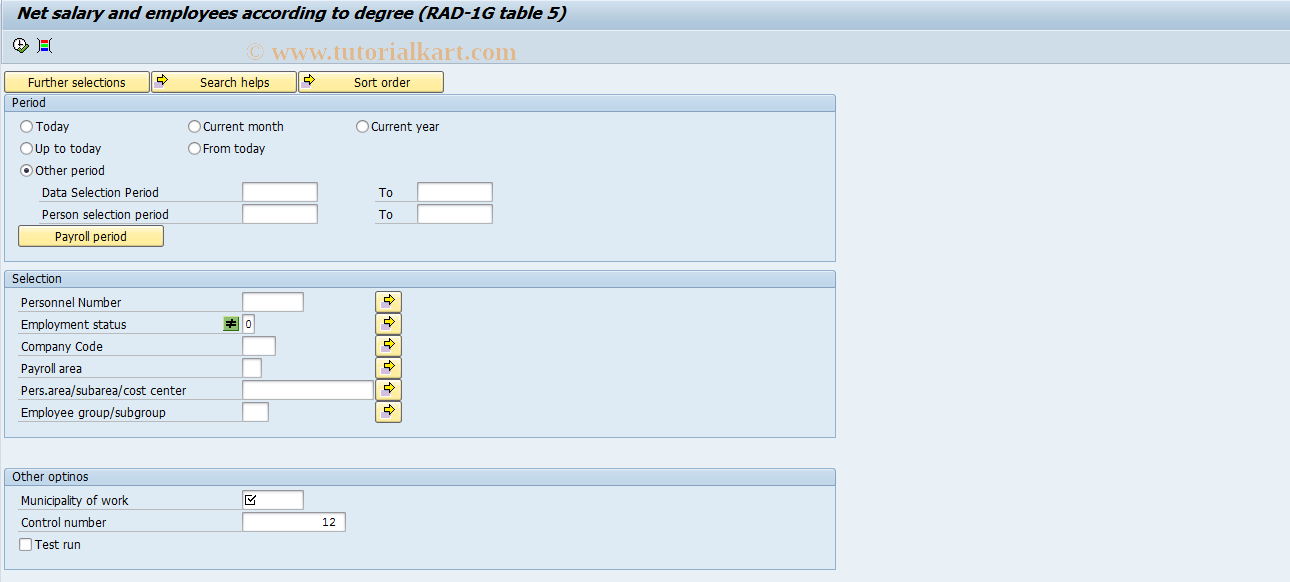 SAP TCode PC00_M58_CR1G5 - RAD 1G Table 5