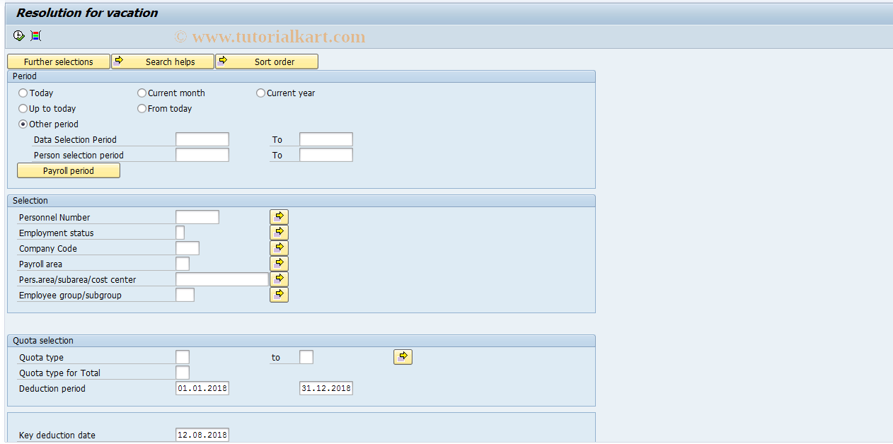 SAP TCode PC00_M58_CRJGQ - Leave entitlement approval