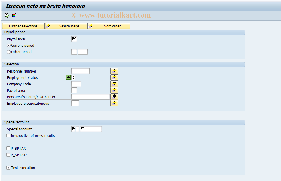 SAP TCode PC00_M58_RGRHO - End-year tax calculation