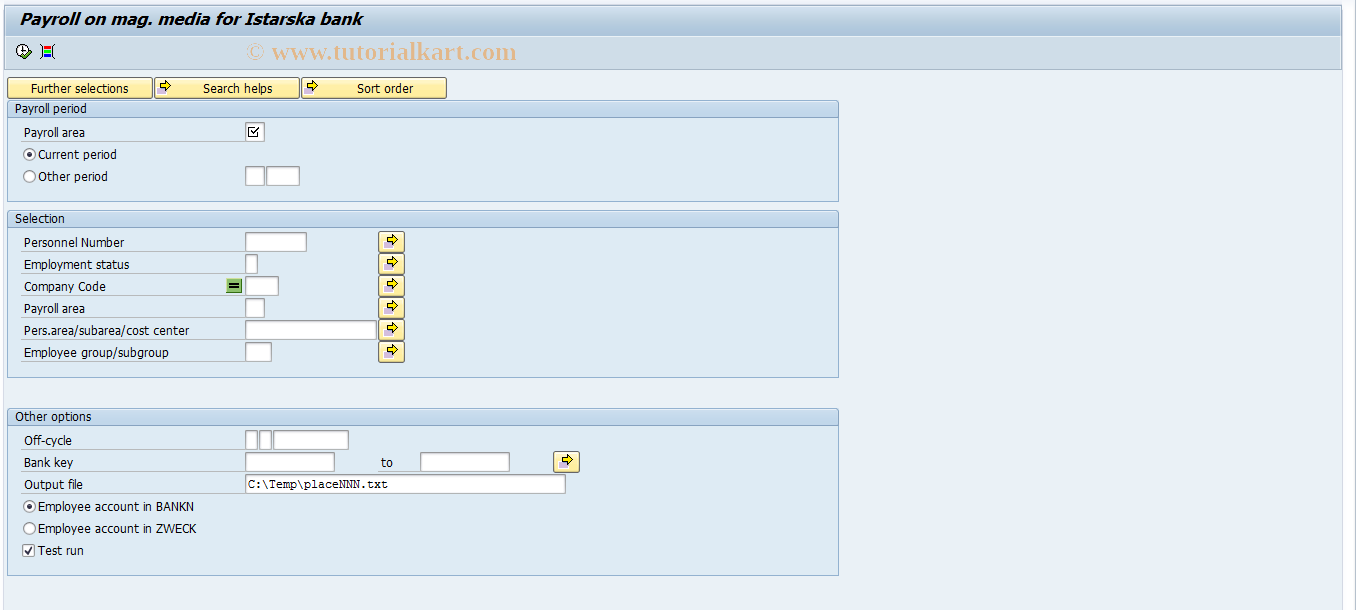 SAP TCode PC00_M58_RISTM - Payroll on mag. media for Istarska b