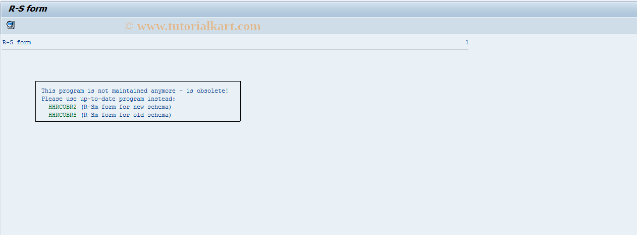 SAP TCode PC00_M58_ROBRS - R-S Form