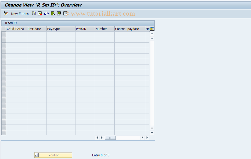 SAP TCode PC00_M58_T7HR1S - Maintain R-Sm ID number