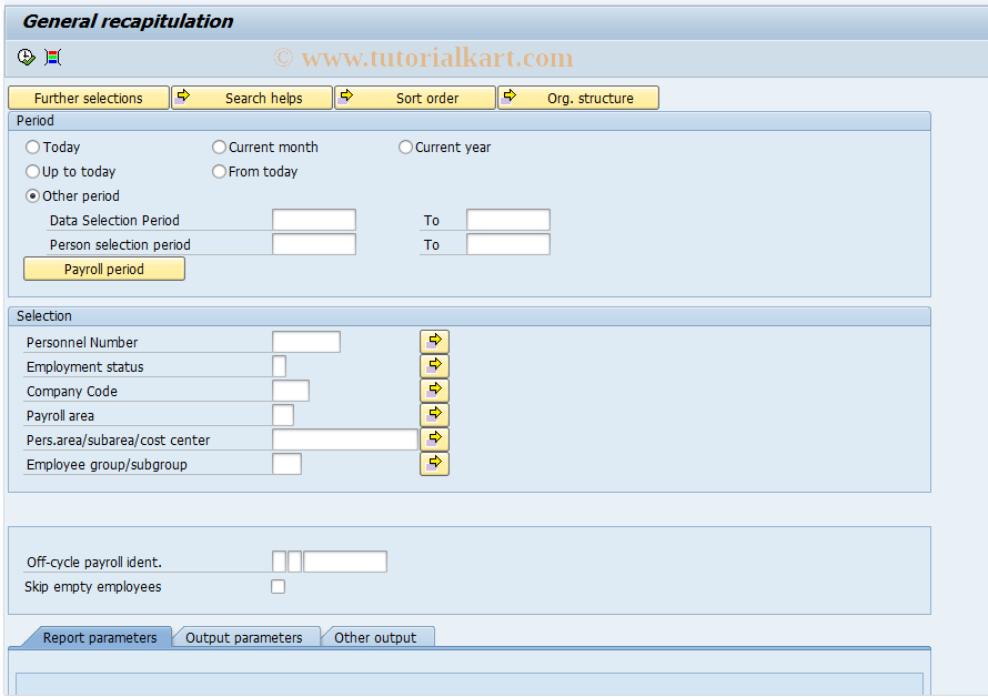 SAP TCode PC00_M61_CRECH - Configuration of absences