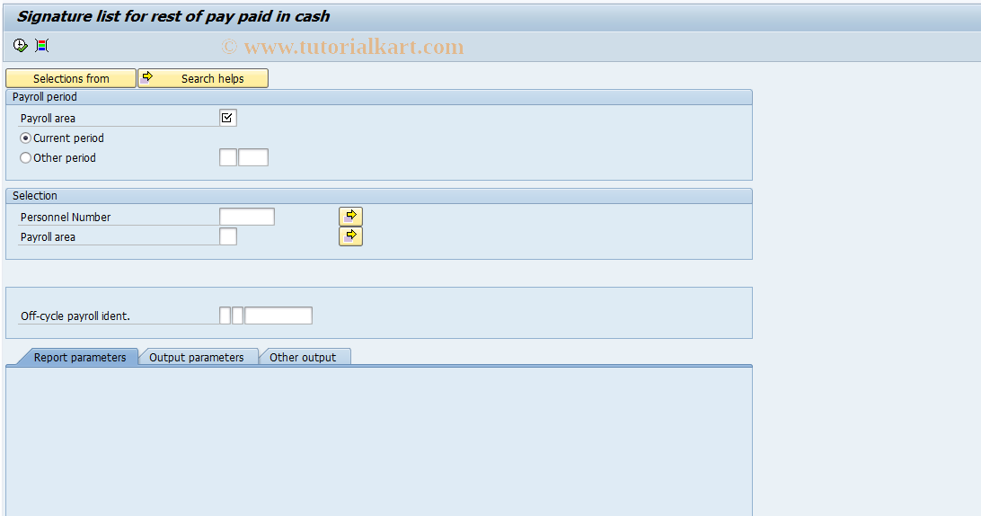 SAP TCode PC00_M61_CROP1 - Signature list for cash payments