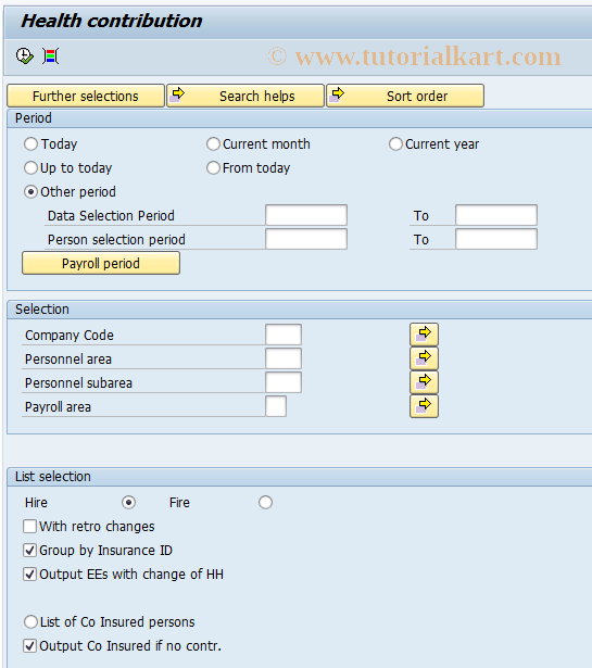 SAP TCode PC00_M61_LHIE0 - Advances