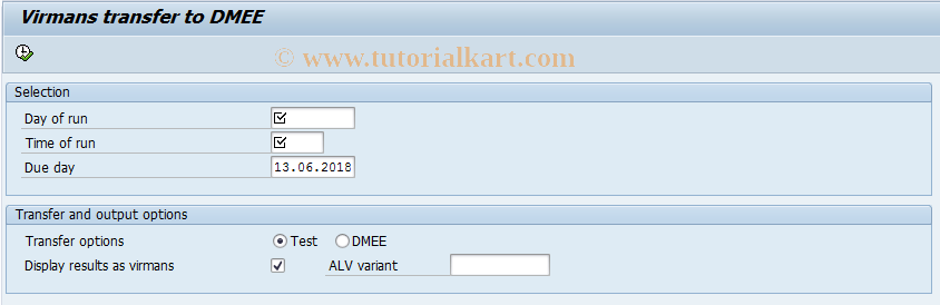 SAP TCode PC00_M62_CBT10 - Bank transfers 10