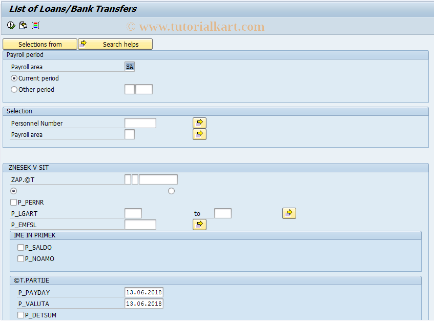 SAP TCode PC00_M62_CBT3C - Bank transfers 30