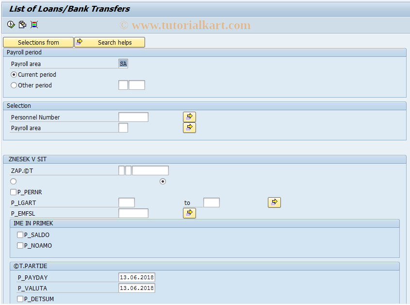 SAP TCode PC00_M62_CBT3N - Bank transfers 30 - neto
