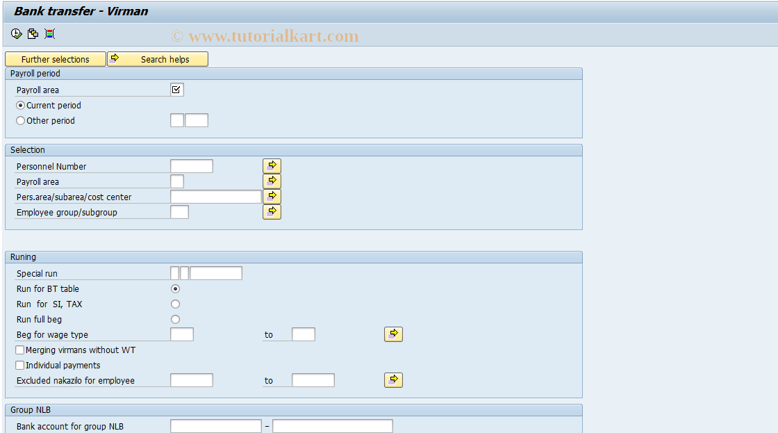 SAP TCode PC00_M62_CBTAP - HSICBTAP