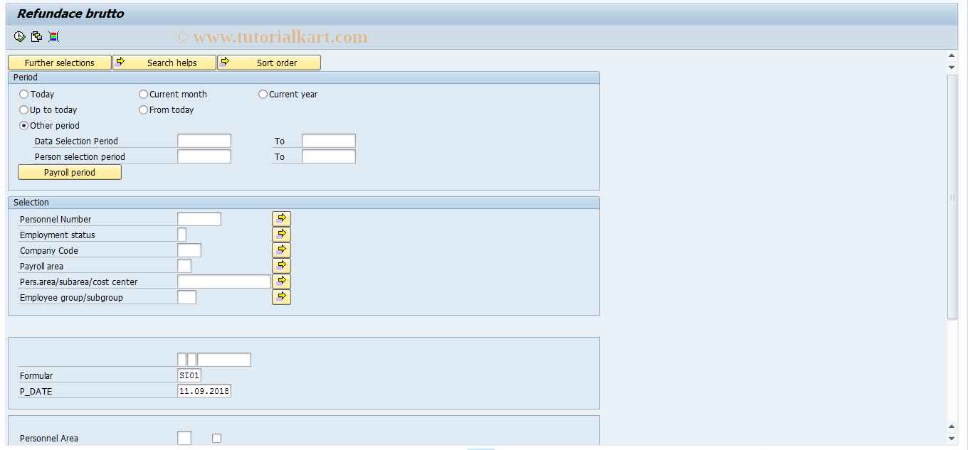 SAP TCode PC00_M62_CREF1 - Potrdila