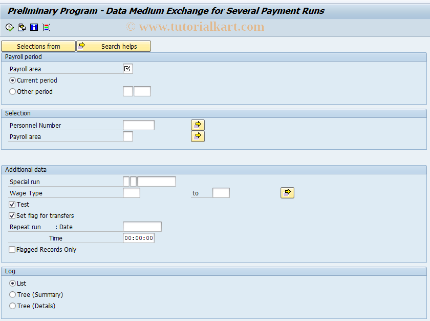 SAP TCode PC00_M99_CDTA - Bank transfer pre.program DME Inter.
