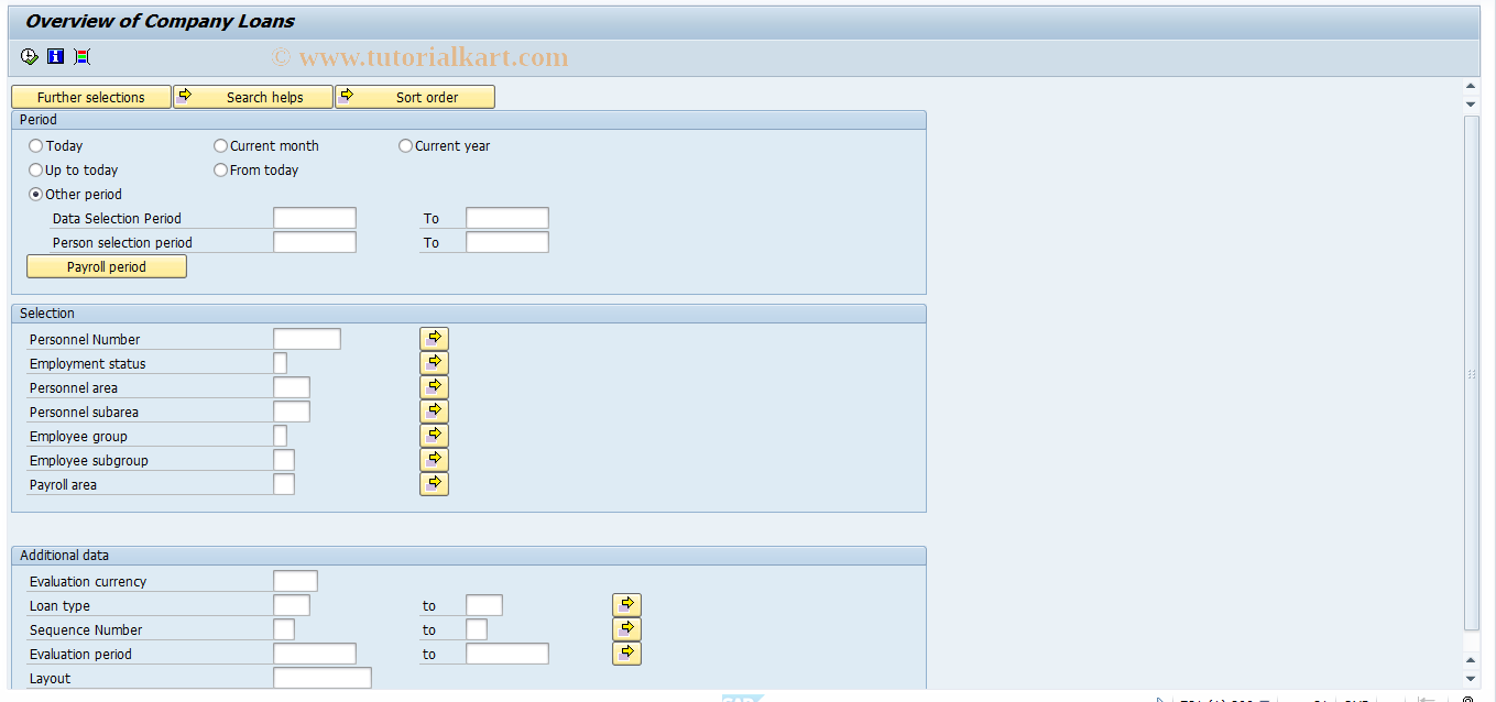 SAP TCode PC00_M99_CLOG - Overview of Company Loans