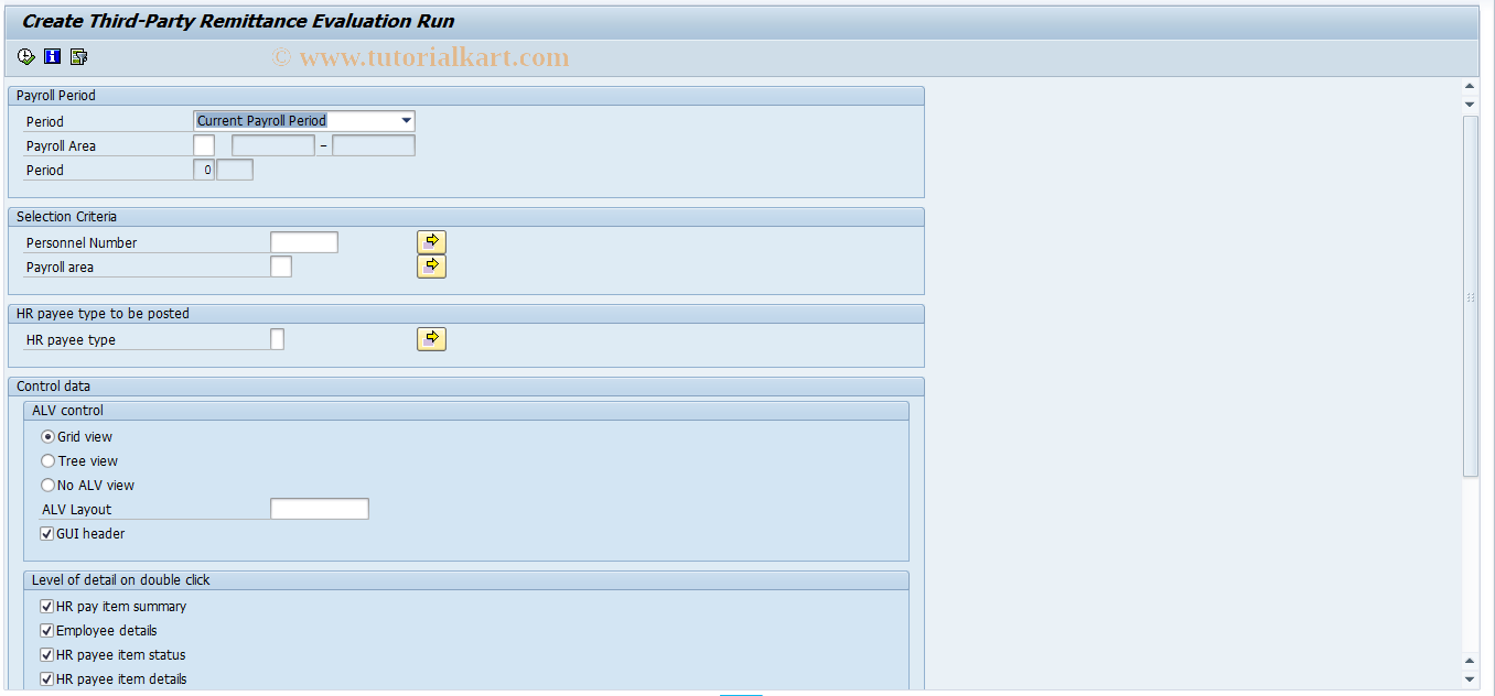 SAP TCode PC00_M99_URME - Run remittance evaluation