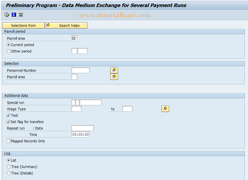 SAP TCode PC00_MKW_CDTA - Bank transfer pre.program DME Kuwait