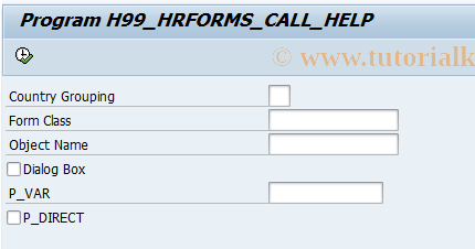 SAP TCode PC00_MQA_HRF_CALL01 - Call HR Forms Print Report