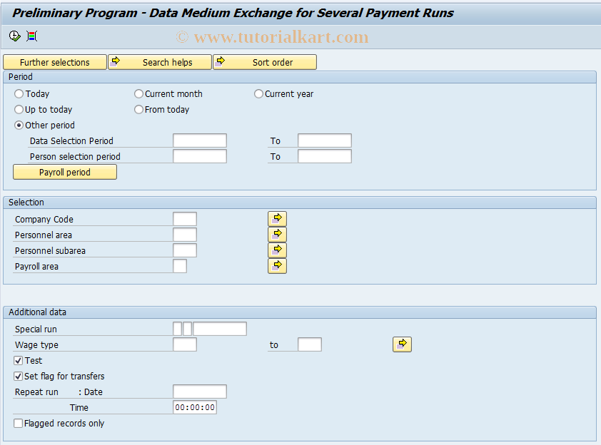 SAP TCode PC00_MUN_CDTA - Bank transfer pre.program DME NPO