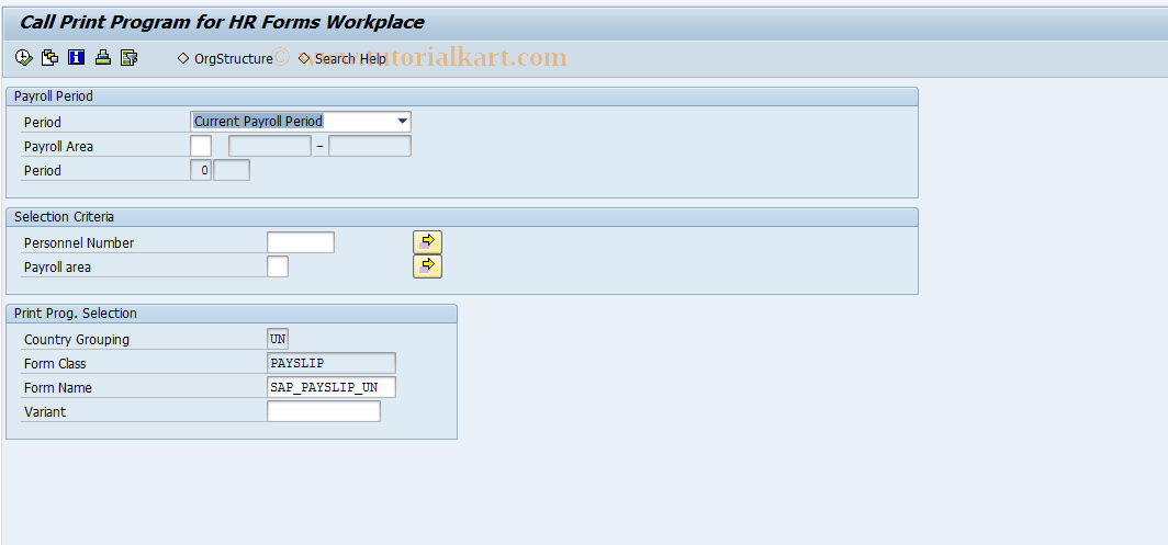 SAP TCode PC00_MUN_HRF - Remuneration Statement with HR Forms