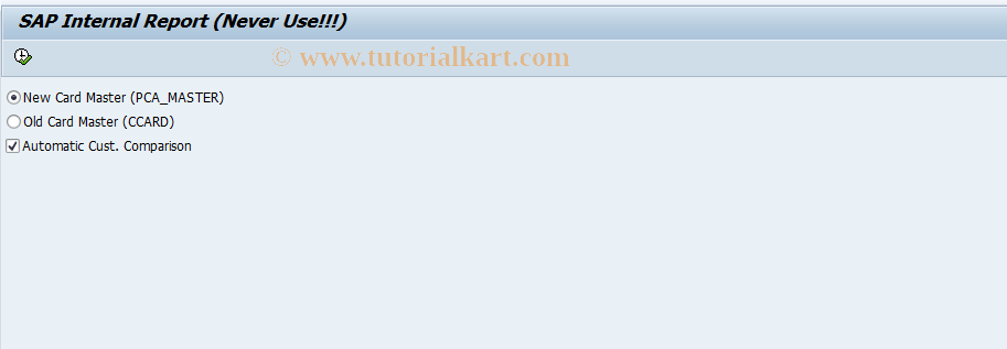 SAP TCode PCA_VAR - Set variant
