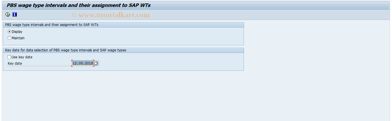 SAP TCode PCM0_MAINTAIN_PBSWT - Maintain PBS wage type intervals