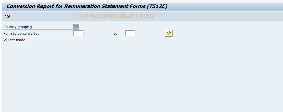 SAP TCode PDF0 - Convert form for remun.statement