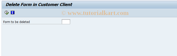 SAP TCode PDF7 - Delete form in customer client