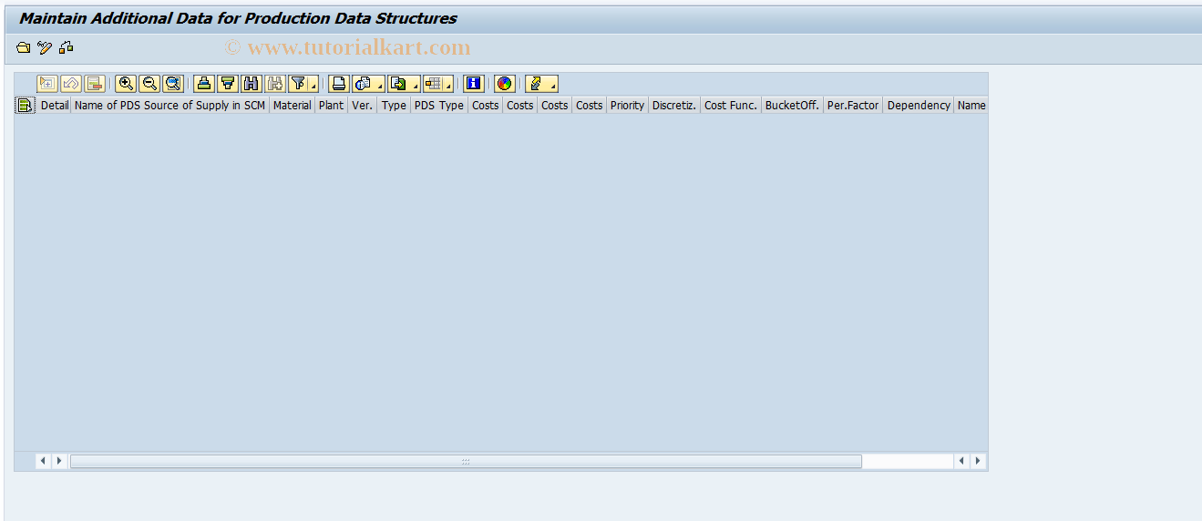 SAP TCode PDS_MAINT - Maintain Additional PDS Data