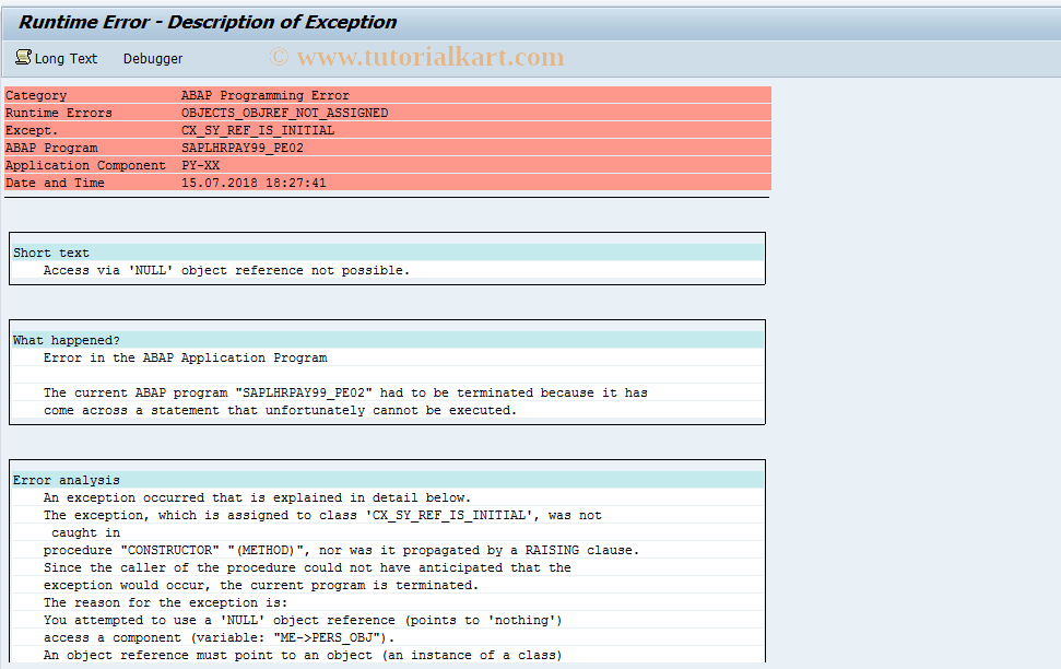 SAP TCode PE02N - Editor for PC rules