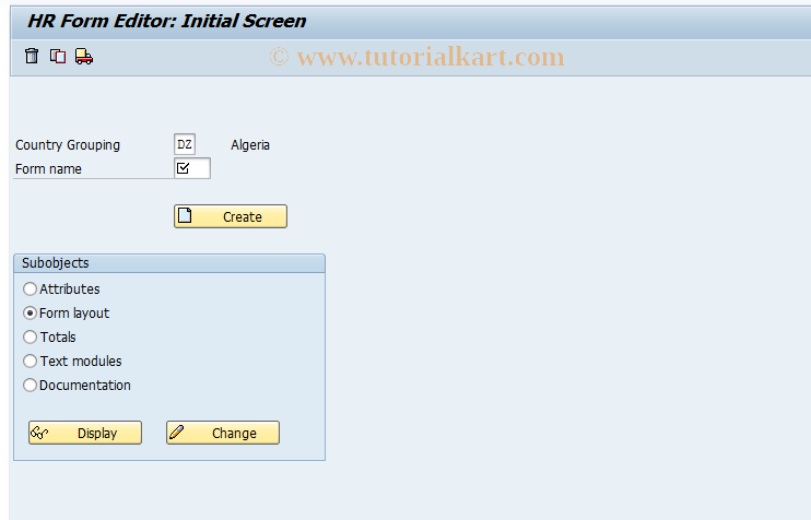 SAP TCode PE50 - PE50