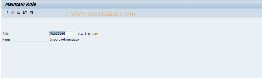 SAP TCode PFAC - Maintain Rule