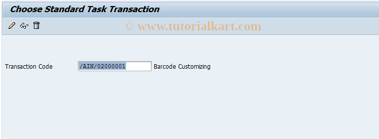 SAP TCode PFTR - Standard Task for Transaction