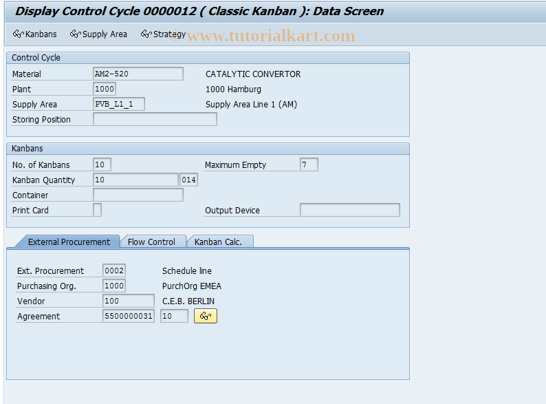SAP TCode PK03NR - Display Control Cycle