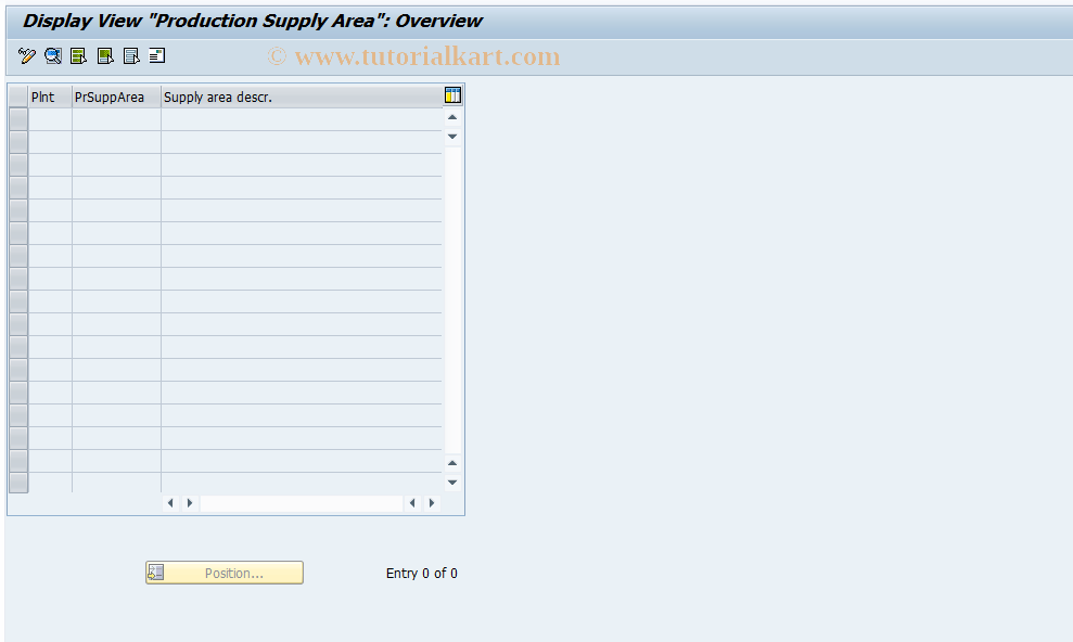 SAP TCode PK06 - PP Maintain Supply Area (Kanban)