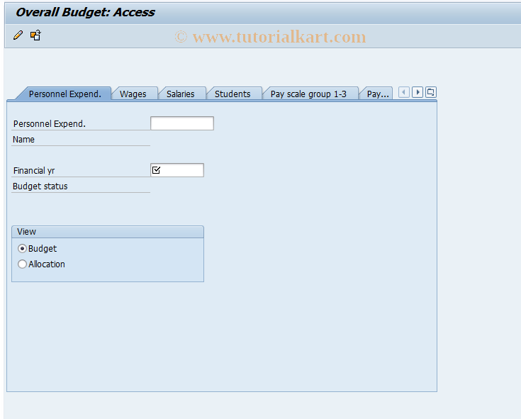 SAP TCode PMB1 - Change Overall Budget