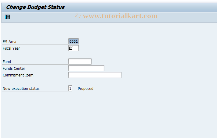 SAP TCode PMHS - Change Budget Status