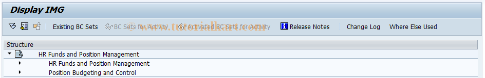 SAP TCode PMIMG - Access Customizing HR-FPM