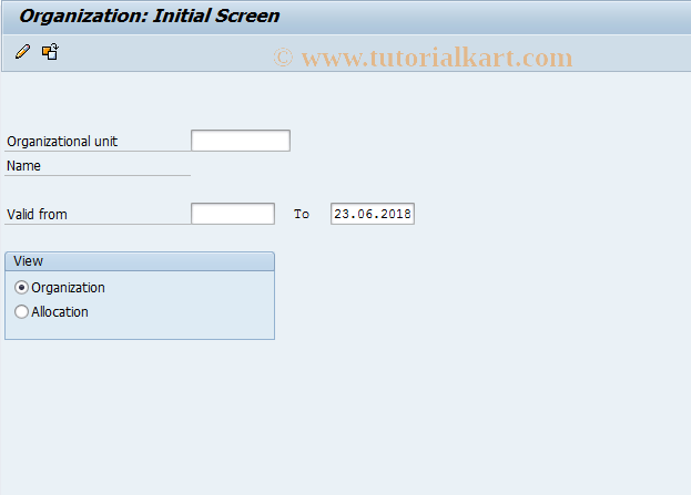 SAP TCode PMOM - Change Organization