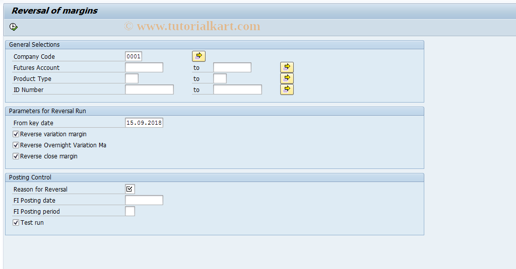 SAP TCode PMSV - Reversal of Margin Flows