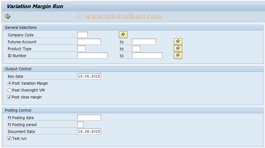 SAP TCode PMVM - Calculate variation margin