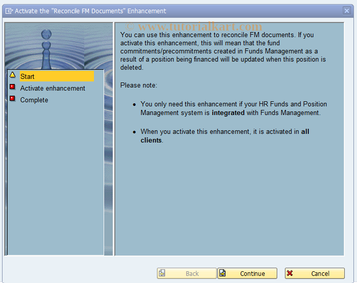 SAP TCode PMWIZ002 - 'Reconcile...' Enhancement
