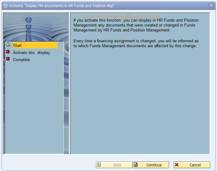 SAP TCode PMWIZ003 - Activate Document Display