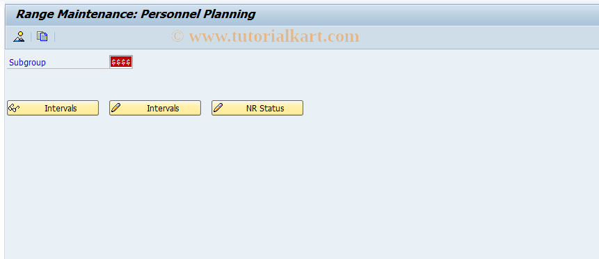 SAP TCode PP05 - Number Ranges