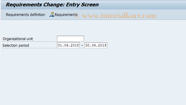 SAP TCode PP63 - Change Requirements