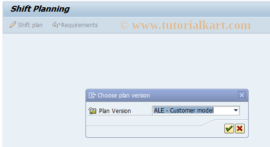 SAP TCode PP64 - Choose Plan Version