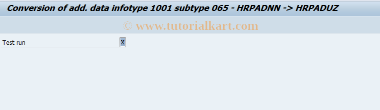 SAP TCode PP6U - Conversion Add'l Data HRPADNN/PADUZ
