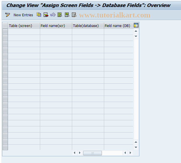 SAP TCode PPAC0011 - BDT Control: Assign ScrnField->DB Field