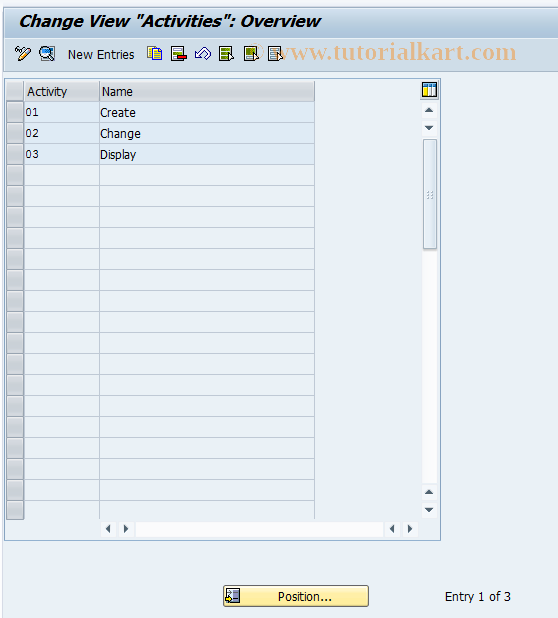 SAP TCode PPAC0018 - BDT Control: Activities