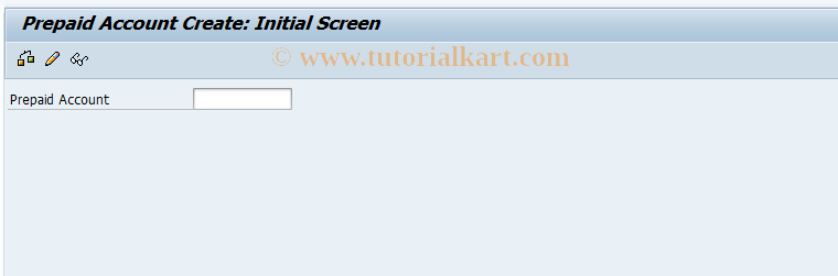 SAP TCode PPAC1 - Create Prepaid Account